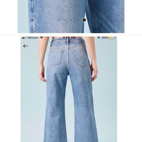 High rise wide leg crop jeans Size 24 - Picture 4 of 10